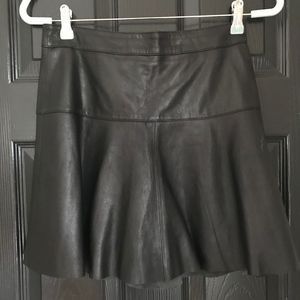 Genuine Leather Mini Skirt in size 0